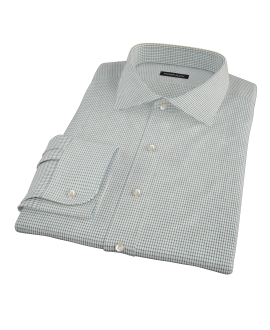 Green and Blue Check Custom Dress Shirt 