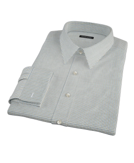 Green and Blue Check Fitted Shirt 