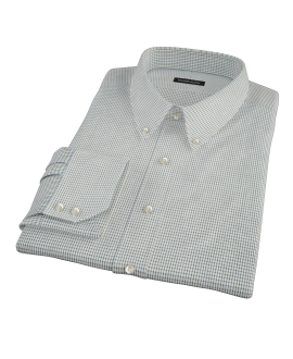 Green and Blue Check Custom Made Shirt 