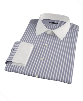Navy Stripe Fitted Shirt 