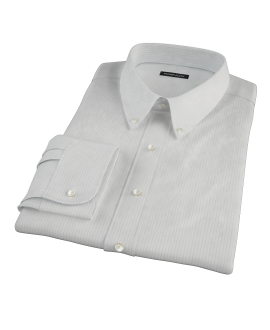 Thomas Mason Fine Navy Stripe Twill Men's Dress Shirt 