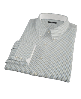 Green and Blue Check Dress Shirt 