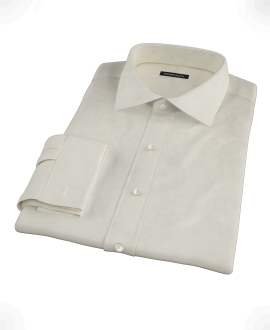 Ecru Pinpoint Men's Dress Shirt 