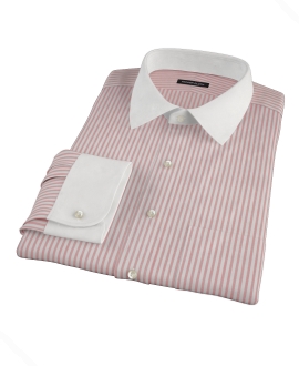 Thomas Mason Red Stripe Oxford Fitted Dress Shirt 