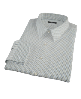 Green and Blue Check Custom Dress Shirt 