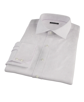 140s Lavender Wrinkle Resistant Stripe Custom Made Shirt 