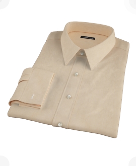 Orange End-on-End Fitted Dress Shirt 