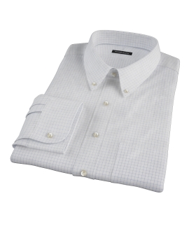 Morton Wrinkle-Resistant Navy Graph Fitted Dress Shirt 