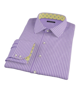 Purple Reverse Bengal Stripe Custom Dress Shirt 