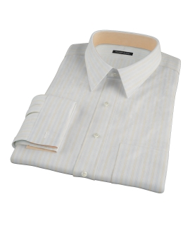 Blue and Yellow Stripe Fitted Shirt 