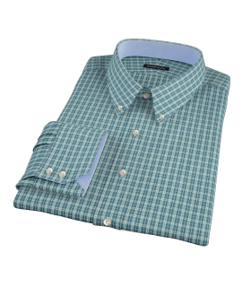Veridian Green Oxford Plaid Fitted Shirt 