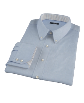 Sky Blue Wrinkle Resistant Cavalry Twill Fitted Shirt 