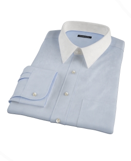 Light Blue End on End Tailor Made Shirt 