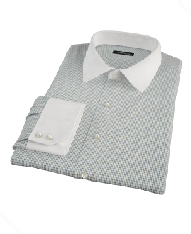 Green and Blue Check Custom Made Shirt 