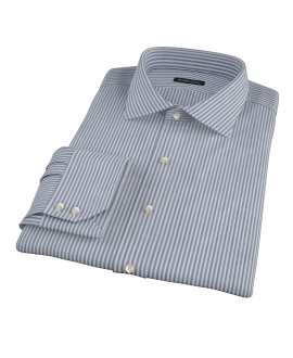 Navy and Green Pinstripe Dress Shirt 