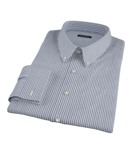 Navy and Green Pinstripe Custom Dress Shirt 
