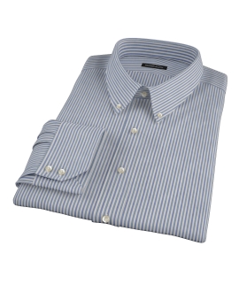 Navy and Green Pinstripe Dress Shirt 