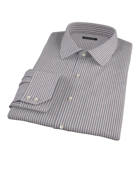 Navy and Red Pinstripe Fitted Shirt 