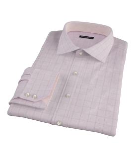 Pink Black Window Grid Dress Shirt 