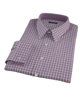 Violet Plaid Oxford Cloth Fitted Shirt 