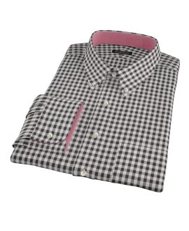 Heavy Black Check Fitted Shirt 