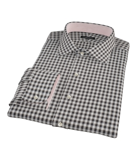 Heavy Black Check Custom Made Shirt 