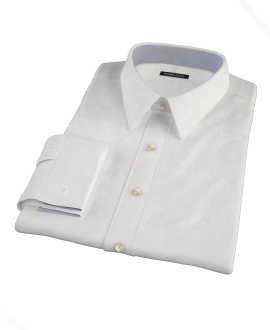 White Heavy Oxford Cloth Dress Shirt 