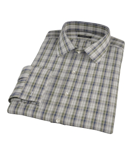 Green and Blue Plaid Tailor Made Shirt 