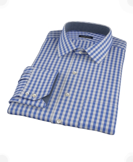 Classic Blue Gingham Dress Shirt 