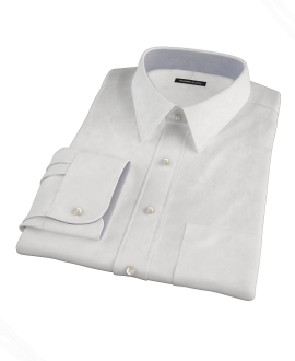 White Heavy Oxford Cloth Custom Made Shirt 