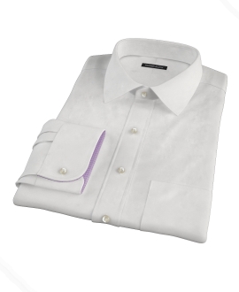 White Heavy Oxford Cloth Tailor Made Shirt 