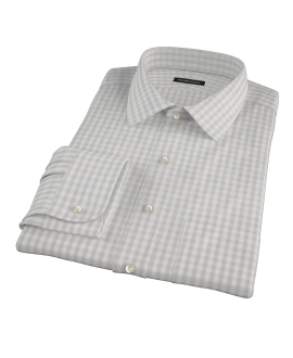 Pale Gray Gingham Tailor Made Shirt 