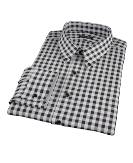 Black Large Gingham Custom Dress Shirt 