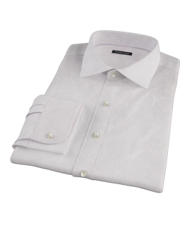 140s Lavender Wrinkle Resistant Stripe Custom Made Shirt 