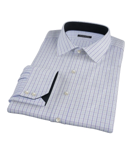 Light Blue and Navy Glen Plaid Dress Shirt 