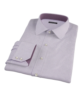 Purple Grid Men's Dress Shirt 