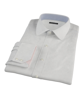 100s Pale Gray Stripe Dress Shirt 