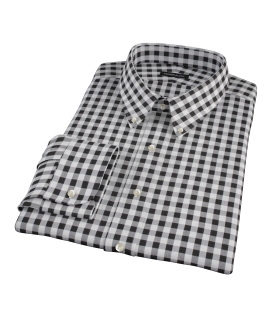 Black Large Gingham Dress Shirt 