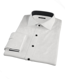 White Pinpoint Custom Dress Shirt 