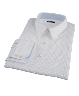 Light Blue Check Fitted Shirt 