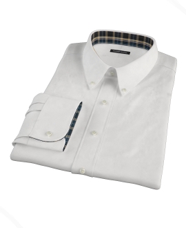 Bowery White Wrinkle-Resistant Pinpoint Custom Made Shirt 