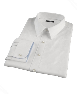 White Heavy Oxford Cloth Tailor Made Shirt 