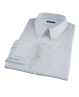 100s Light Blue Stripe Fitted Dress Shirt 