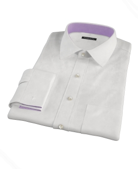 White Egyptian Twill Fitted Shirt 