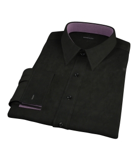 Black Broadcloth Custom Made Shirt 