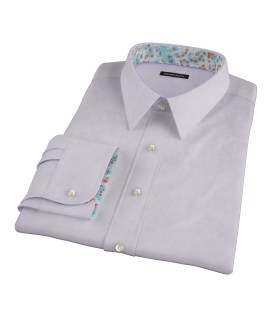 Lavender Wrinkle Resistant Cavalry Twill Fitted Dress Shirt 