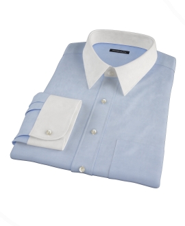 Bowery Blue Wrinkle-Resistant Pinpoint Men's Dress Shirt 