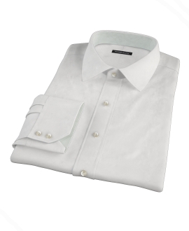 White 100s Oxford Custom Made Shirt 