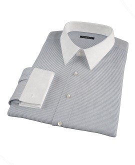 100s Navy Stripe Men's Dress Shirt 