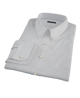 Coffee & Blue Check Tailor Made Shirt 